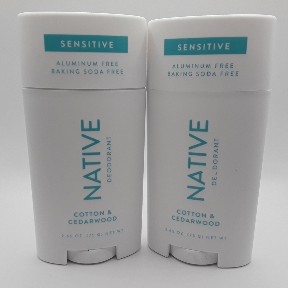 NATIVE Deodorant x2 Cotton & Cedarwood Sensitive Skin